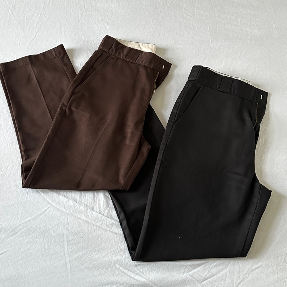Dickies x Urban Outfitters Straight Leg Pants Size 6 - Set of 2 Black + Brown